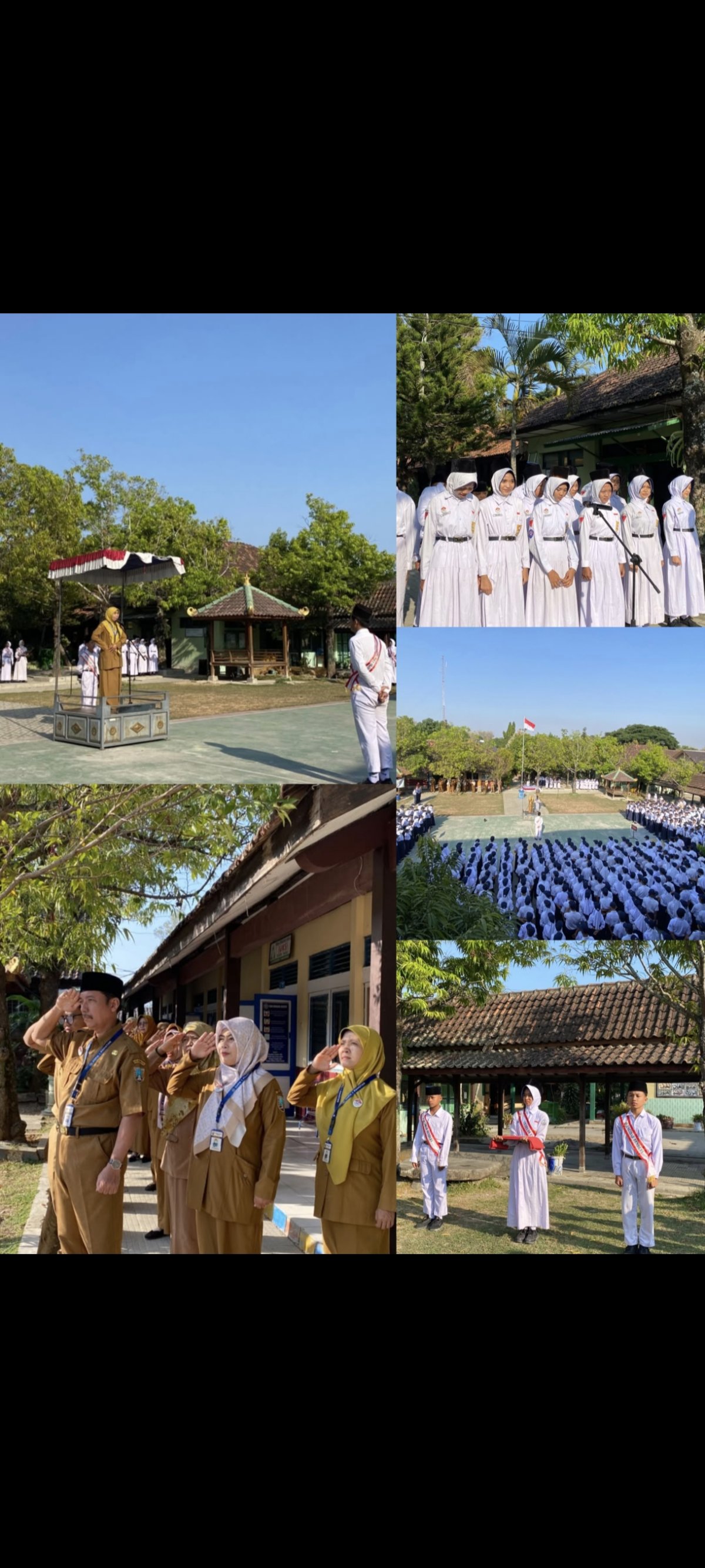 Semangat Nasionalisme Menggema dalam Upacara Pengibaran Bendera di SMP Negeri 1 Pamotan